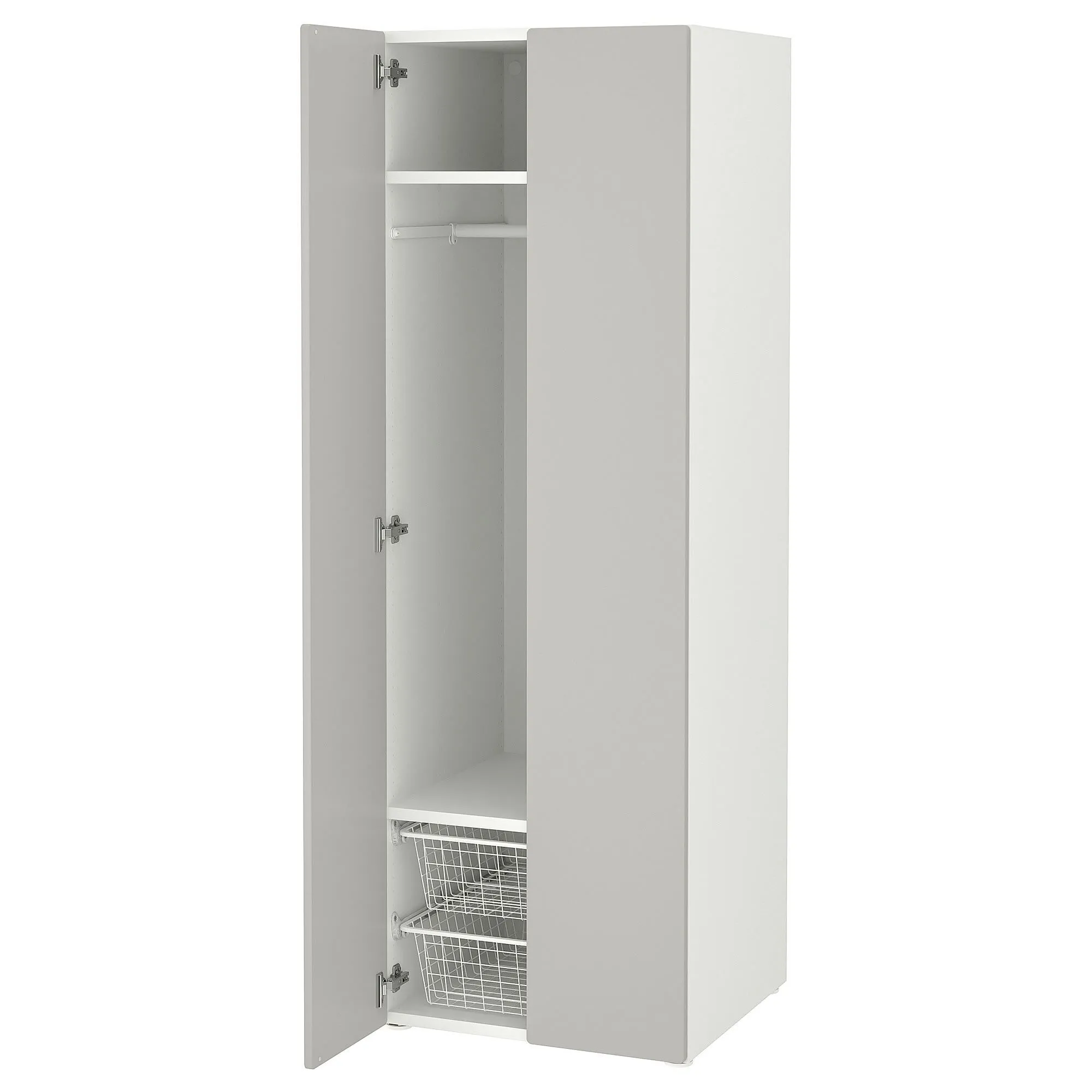 

Детский шкаф, белый/серый, 60x57x181 см, PLATSA/SMÅSTAD IKEA
