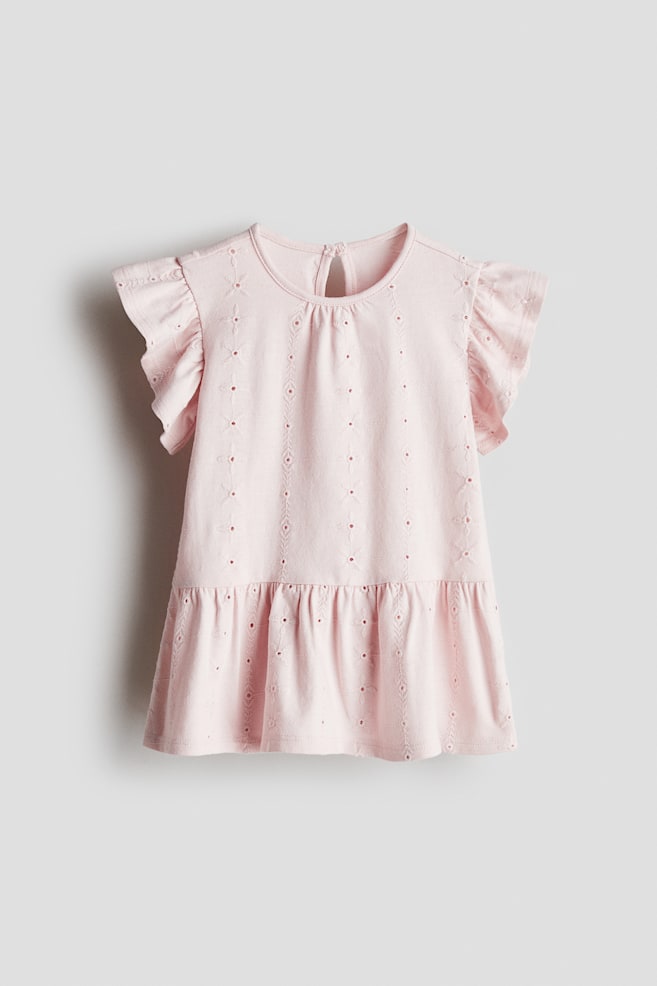 

Платье с вышивкой ришелье H&M, розовый