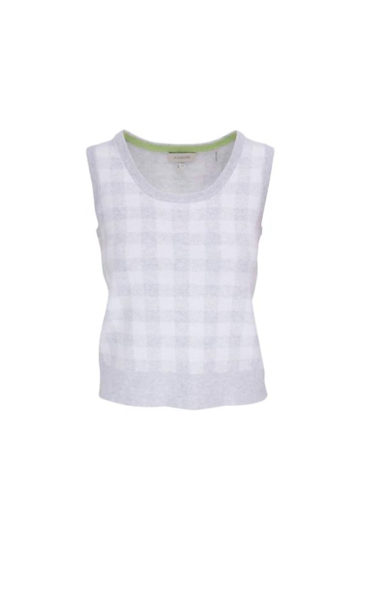 

Майка в клетку цвета Gris White Kinross