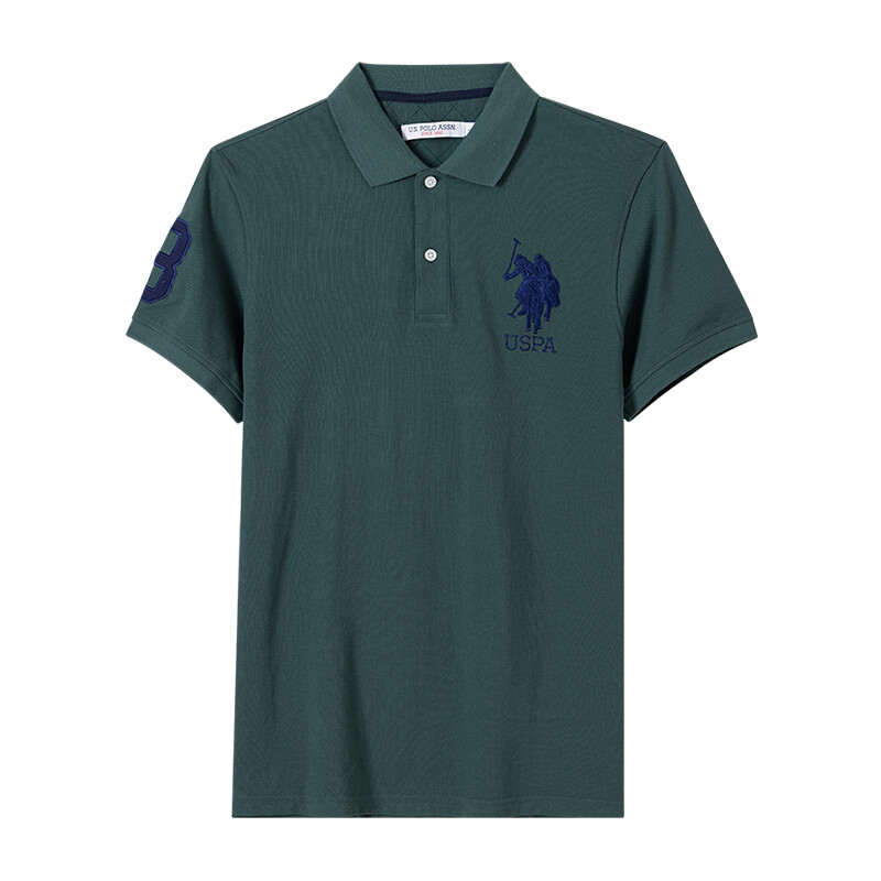 U.S. POLO ASSN. США ПОЛО ASSN. Мужская рубашка поло, Темно-серый — фото 3