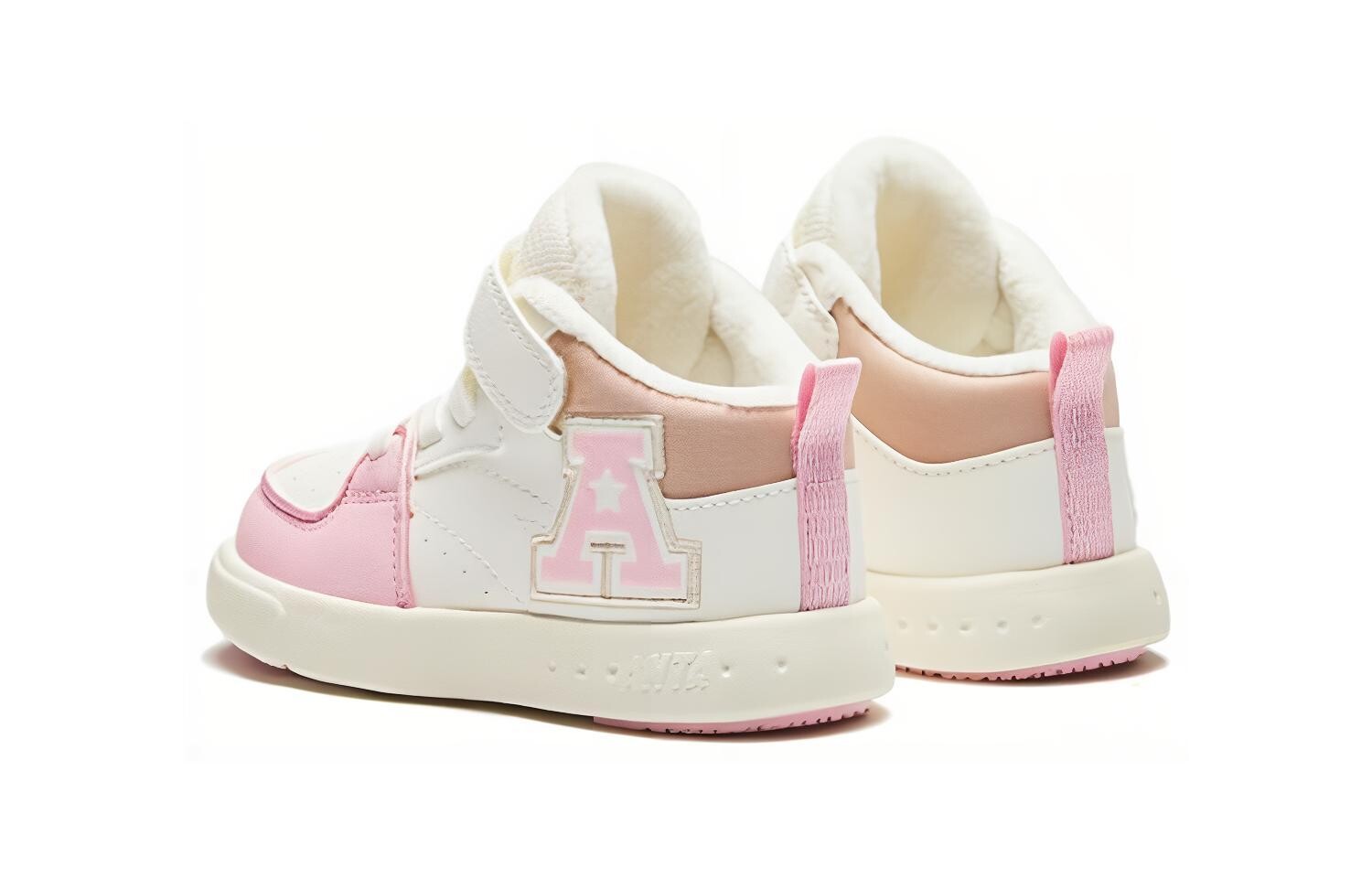 Кроссовки Anta kids Toddler Shoes TD Mid-top Ivory White/fruit Powder — фото 4