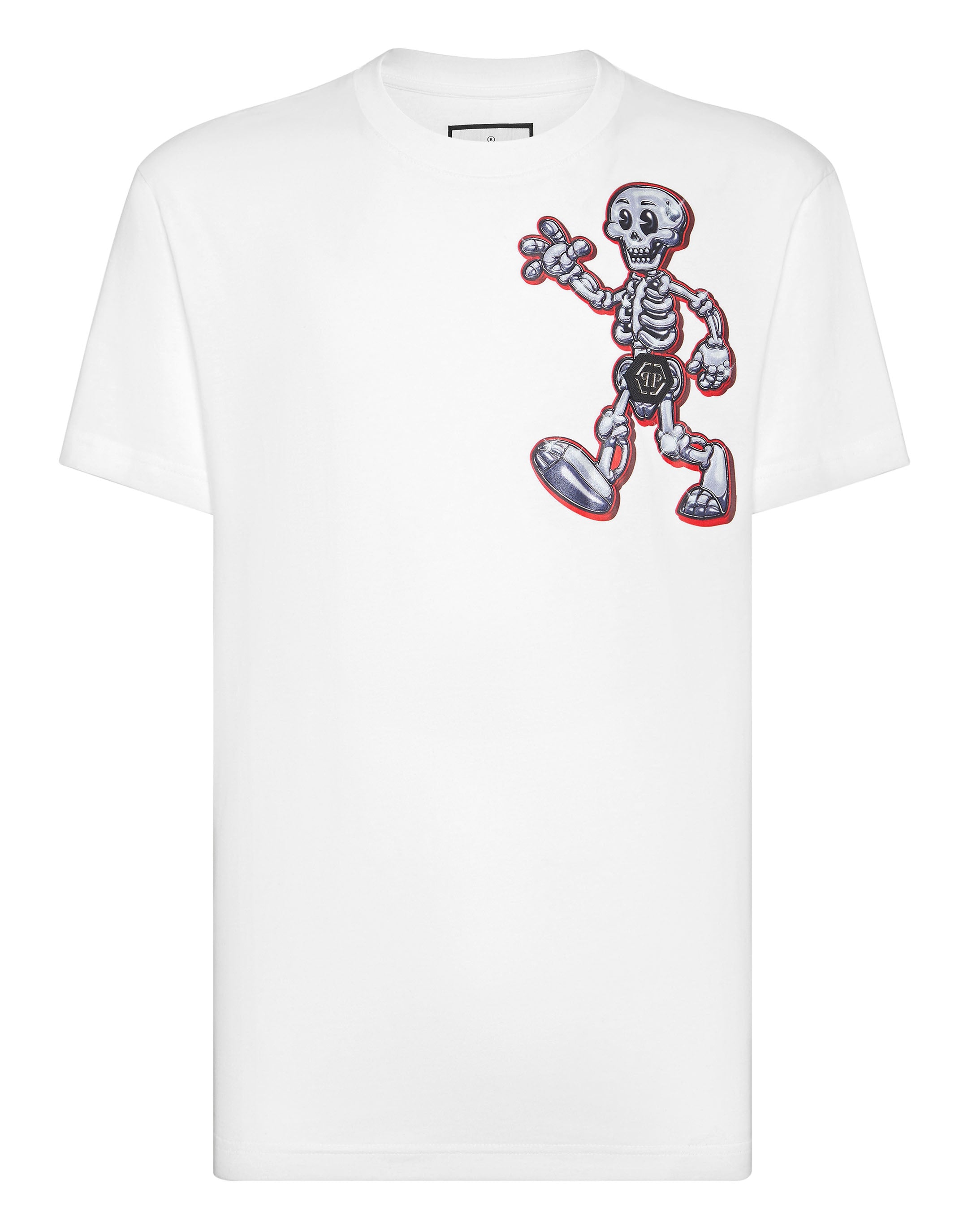 

Футболка с круглым вырезом SS Skully Gang PHILIPP PLEIN, белый
