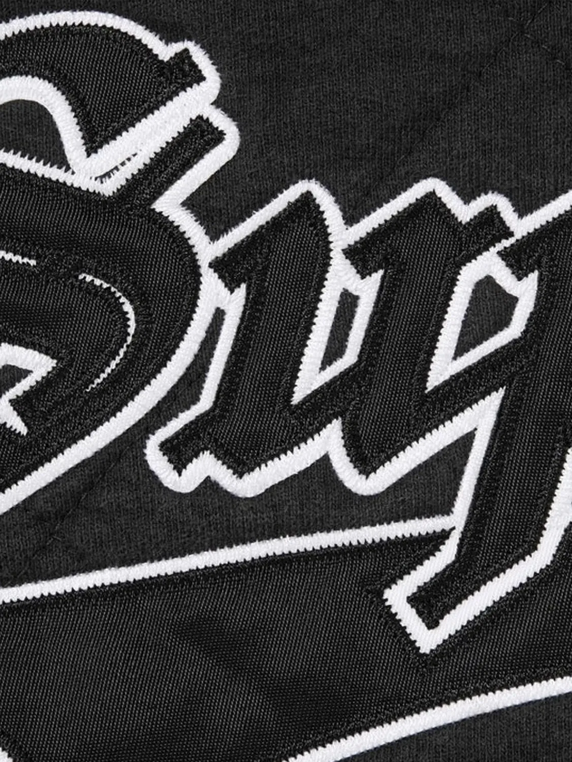 Стеганый свитер на молнии с капюшоном Supreme, черный — фото 2