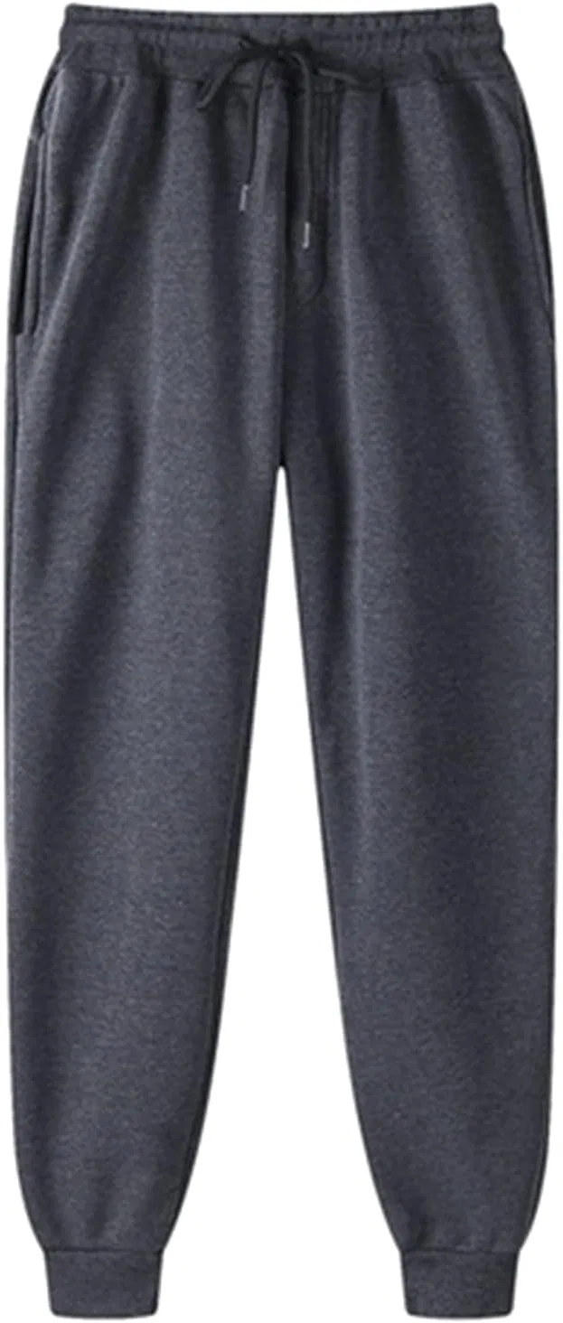 Спортивные брюки с карманами, флисовые, Dark Gray