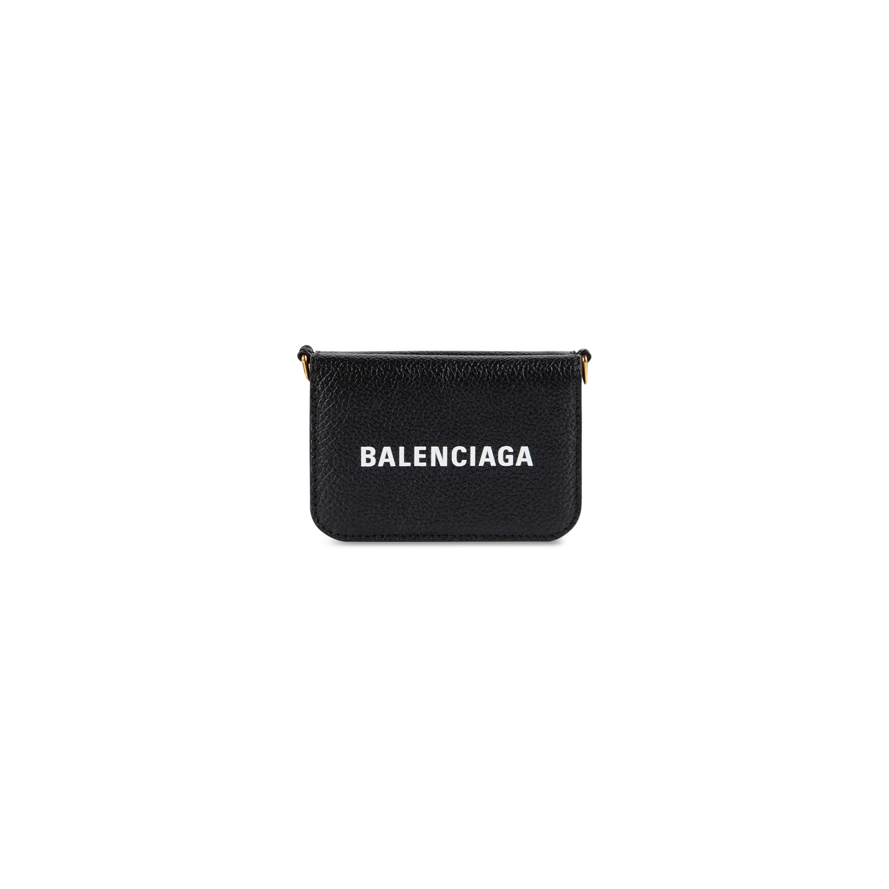 Мини-кошелек для наличных на цепочке BALENCIAGA, черный/белый — фото 3