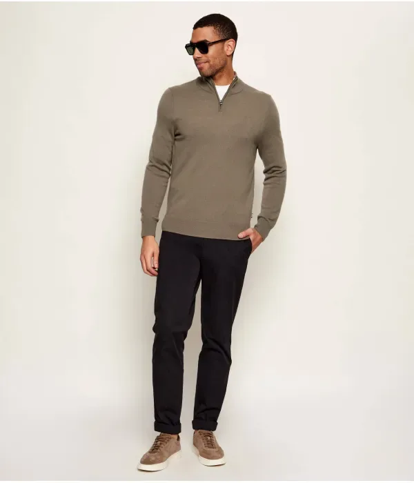 Шерстяной свитер H-Hemarlo regular fit Boss, коричневый — фото 2