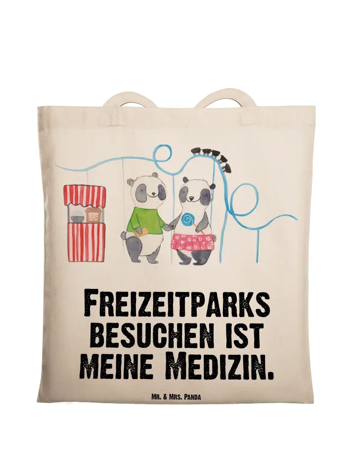 

Сумка для переноски Mr & Mrs Panda Pandas Freizeitpark besuchen, кремовый