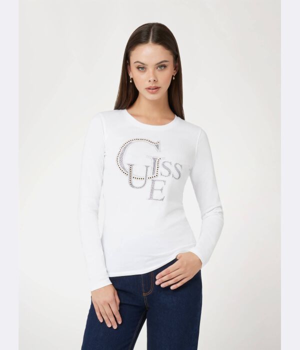 

Блуза Guess Jeans Regular Fit, белый