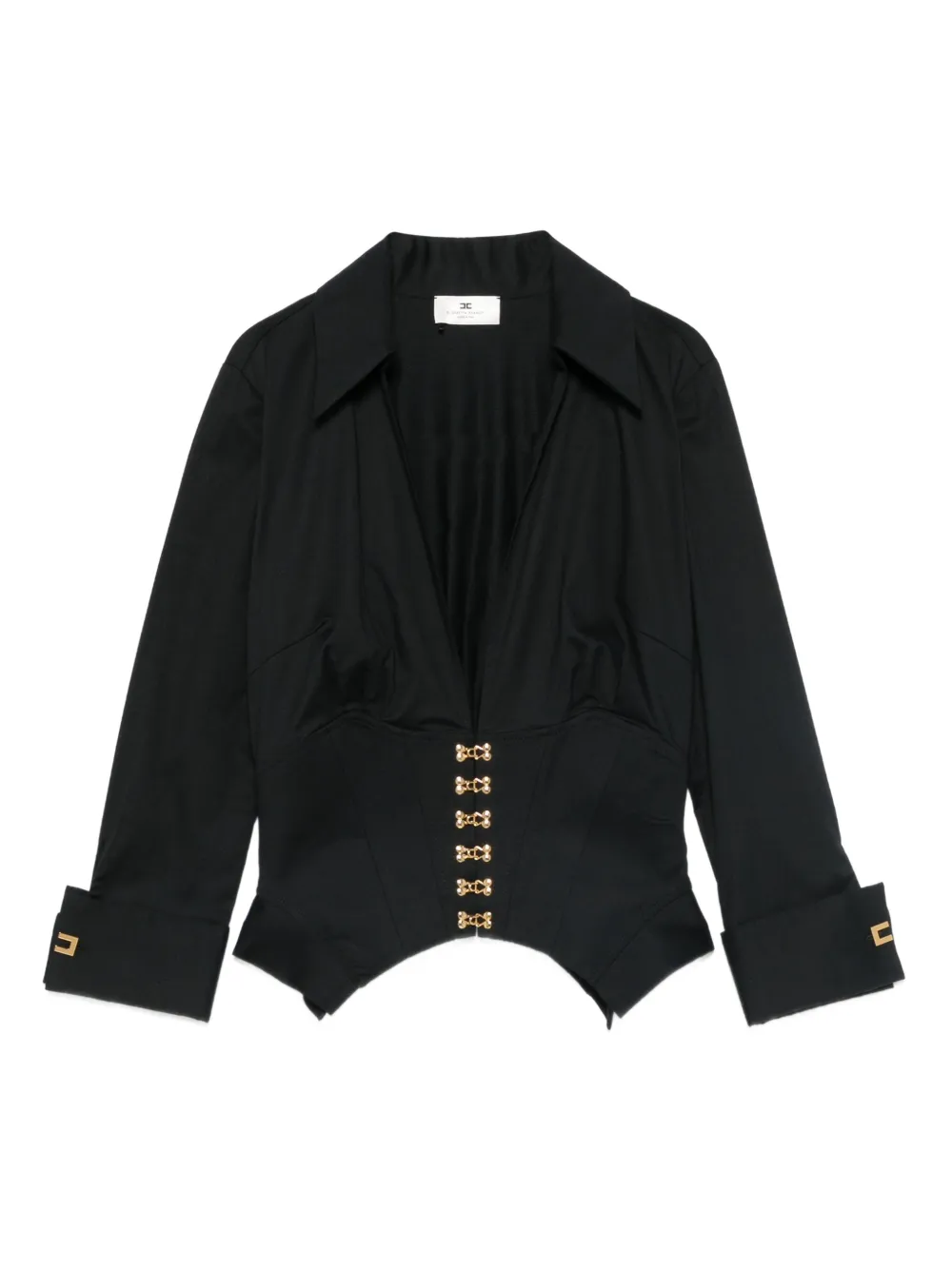 

Блузка с V-образным вырезом Elisabetta Franchi, черный
