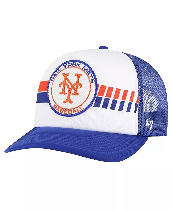 

Мужская белая/королевская кепка New York Mets Cooperstown Collection Express Trucker Adjustable '47 Brand