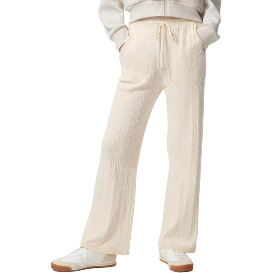 

Женские повседневные брюки цвета айвори UNIQLO, слоновая кость