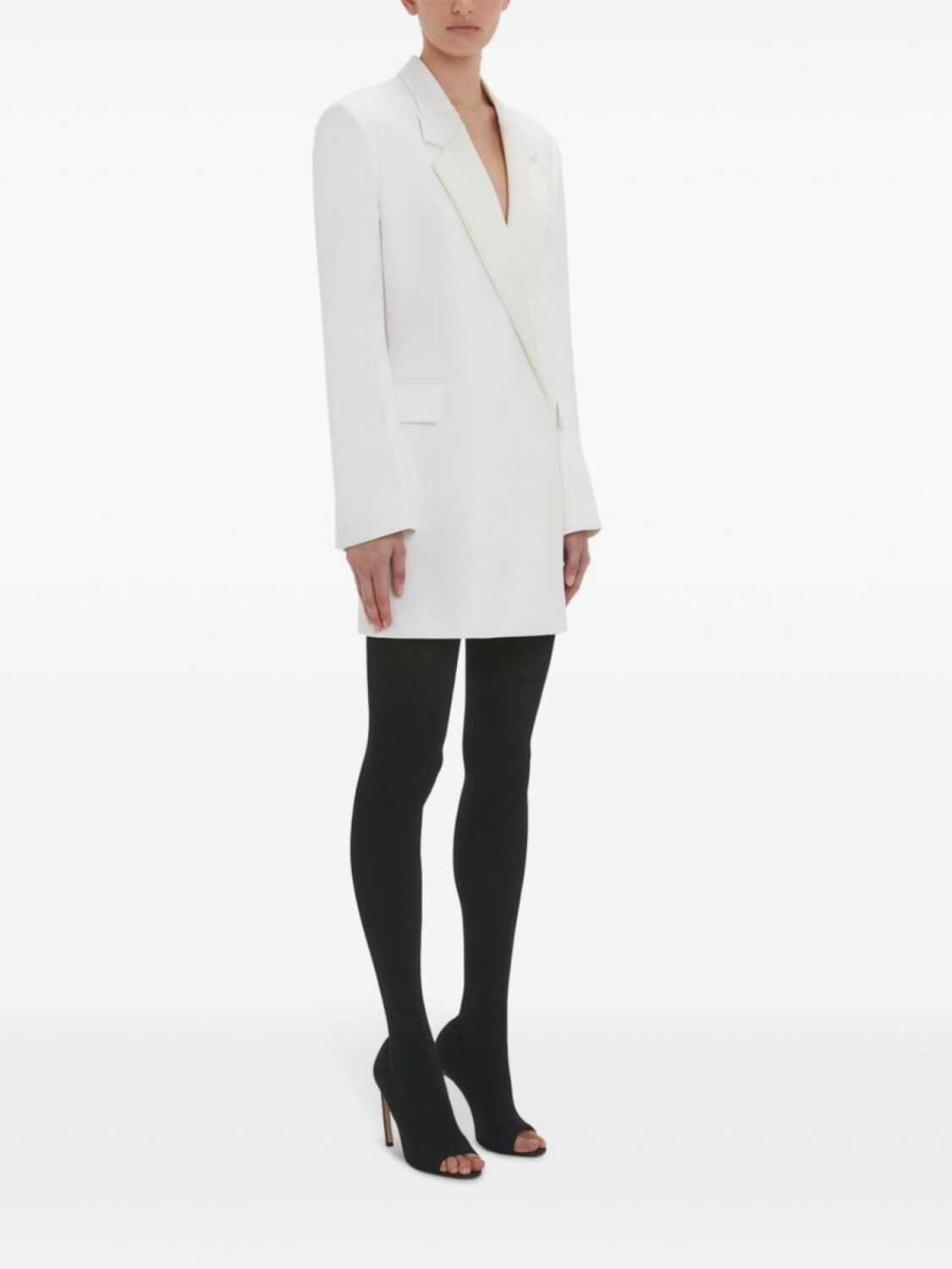 

Victoria Beckham мини-платье-блейзер с отложным плечом, белый
