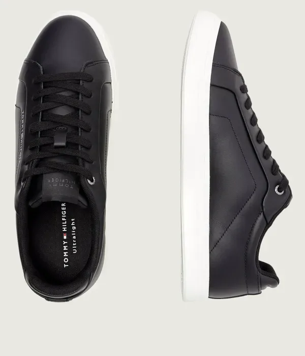 Кроссовки из кожи ICON COURT LIGHT PREMIUM Tommy Hilfiger, черный — фото 4