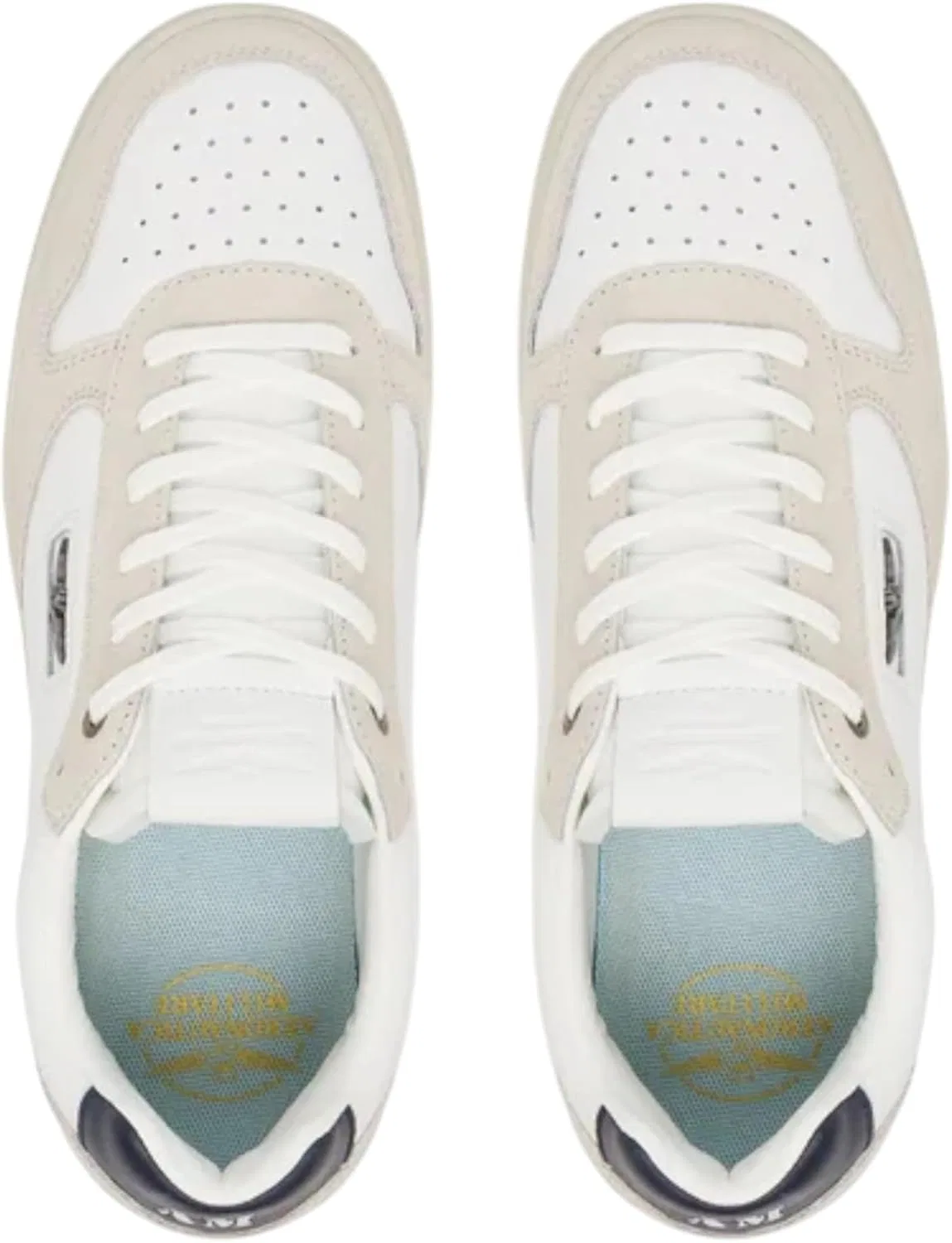 Мужские низкие кожаные кроссовки Aeronautica Militare 252SC0235UPL00244, Off White — фото 4