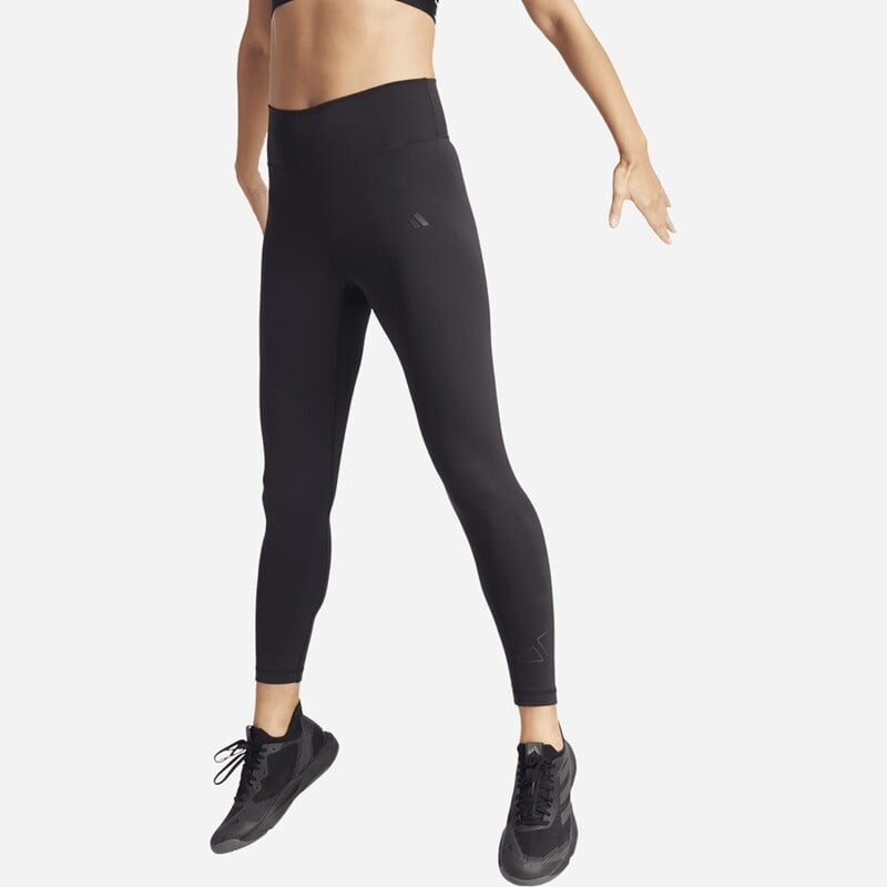

Женские леггинсы с большим логотипом 7/8 Adidas, черный