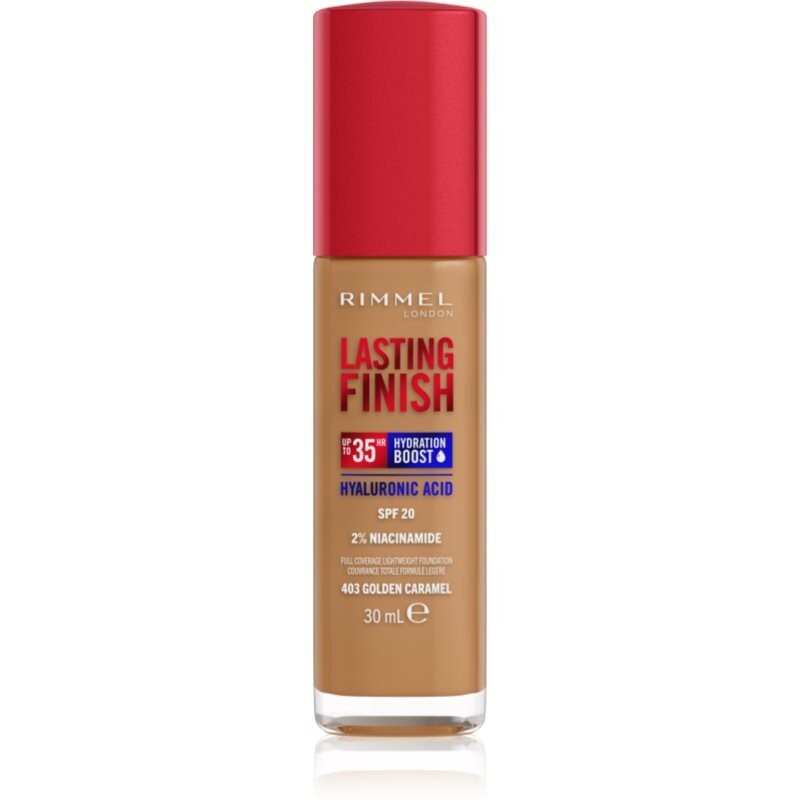 

Rimmel Lasting Finish 35H Hydration Boost увлажняющая основа SPF 20 оттенок 403 Golden Caramel 30 мл Inna Marka