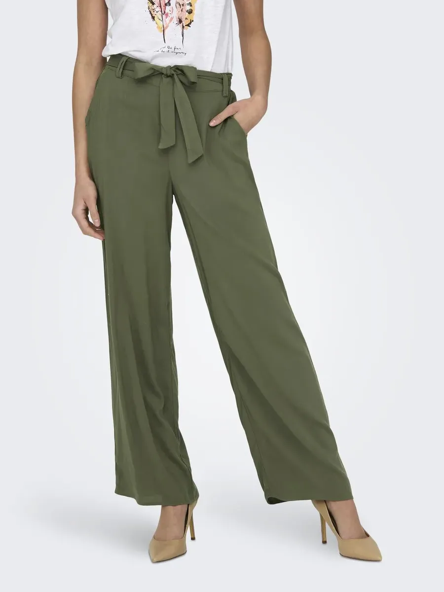 

Only брюки палаццо "ONLNOVA LIFE PALAZZO PANT SOLID PTM", цвет Kalamata