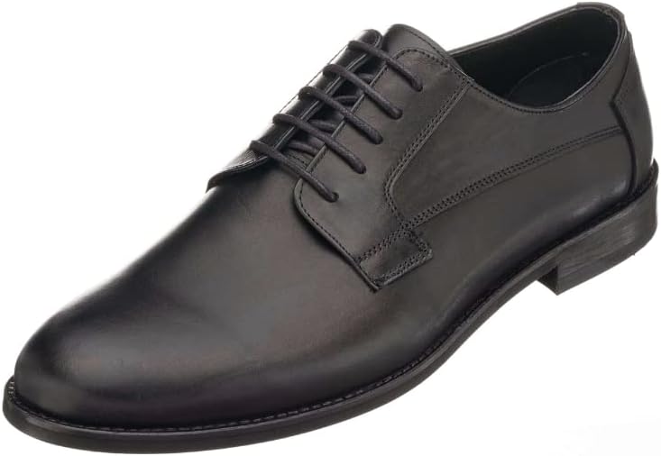 

Мужские черные кожаные классические туфли DALGALA большого размера, ручной работы, с простым носком