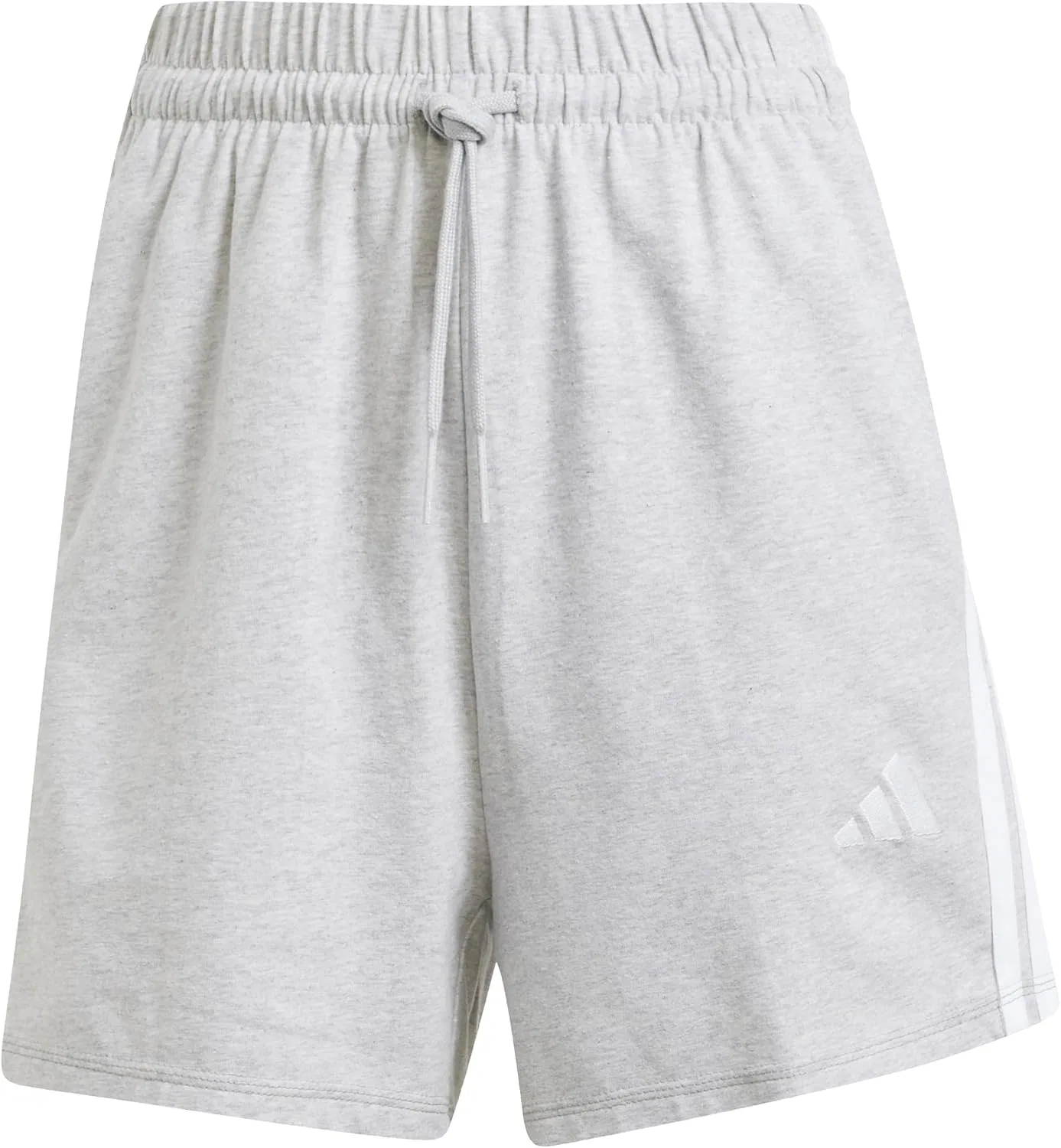 Шорты спортивные с полосками adidas, Light Grey Heather/White
