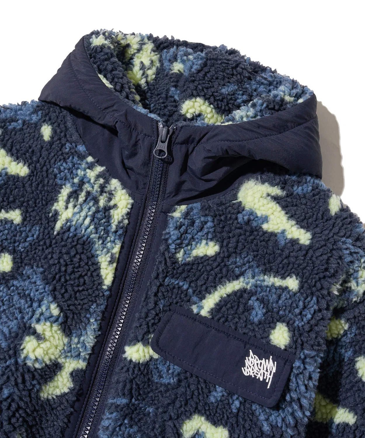 Детская флисовая куртка на молнии Brownbreath Kids Smile синего цвета — фото 4