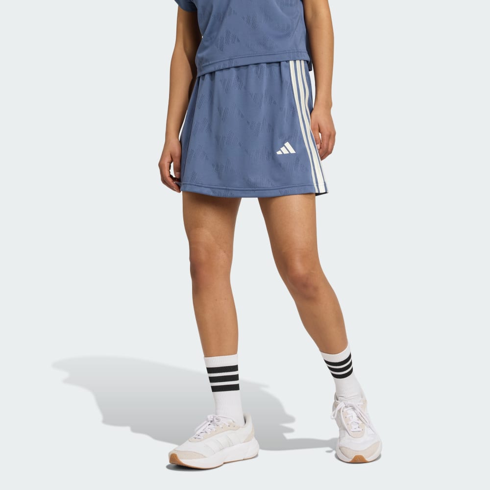 

Юбка Adidas Stadium 3-Stripes Tennis Inspired Jacquard Skirt With Short, цвет Preloved Ink/Off White