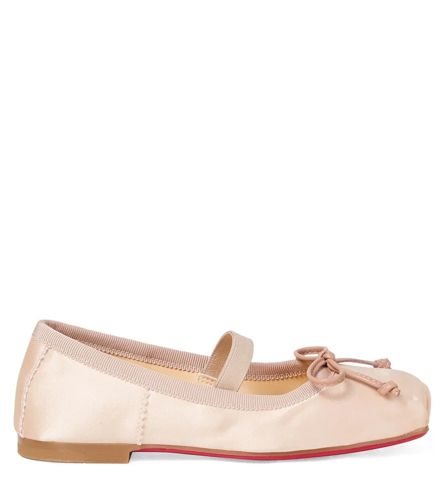 Балетки Baballet из креп-сатина Christian Louboutin Kids, розовый — фото 4