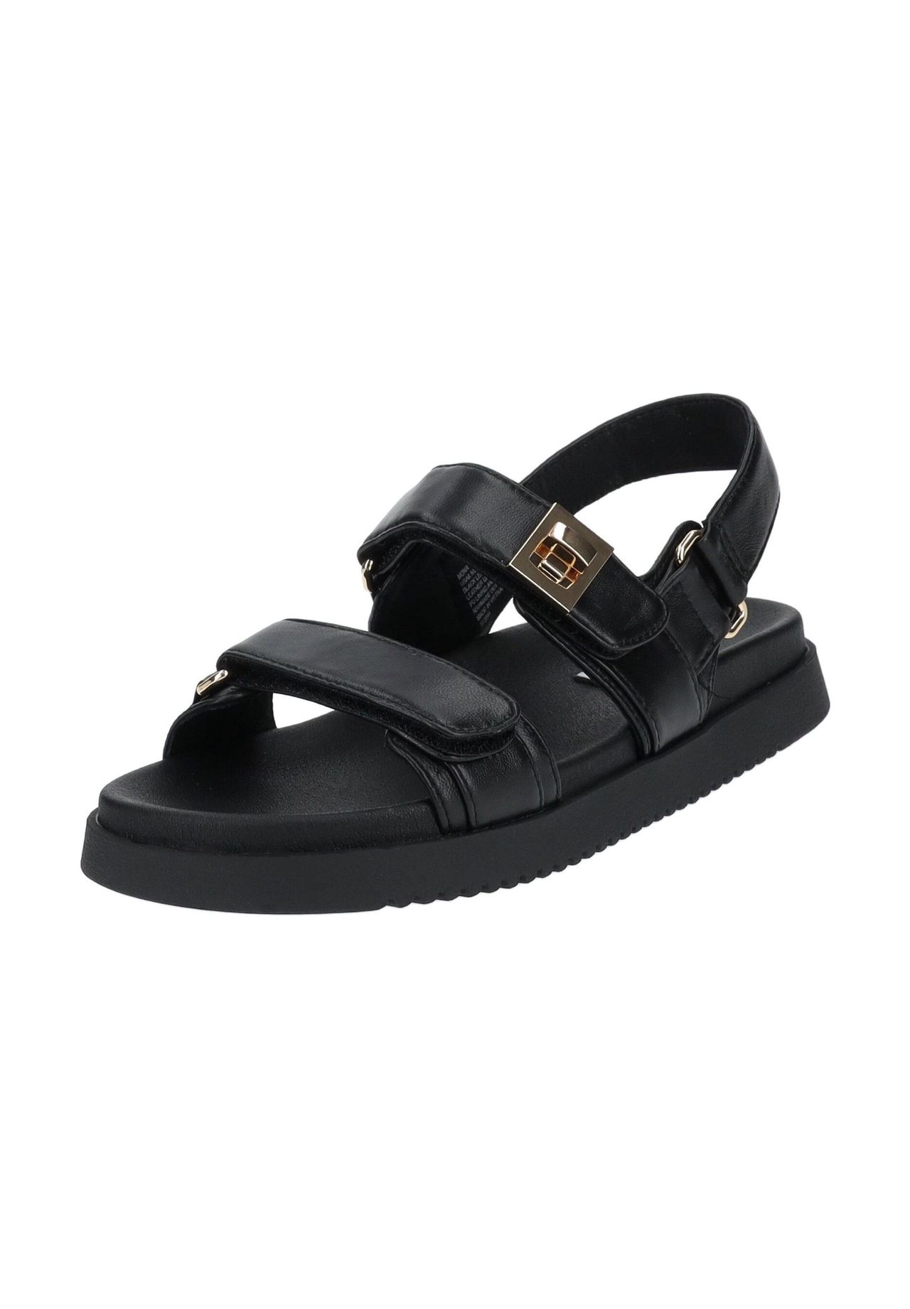 Кожаные сандалии STEVE MADDEN, черный