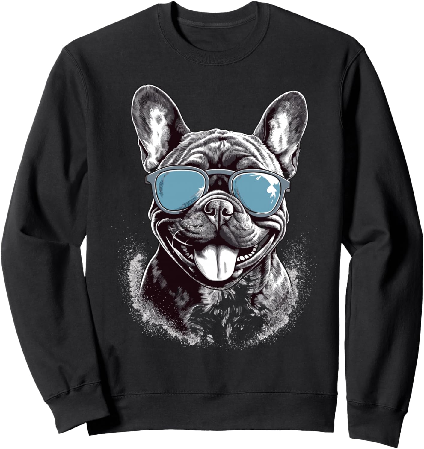 

Толстовка с изображением французского бульдога и солнцезащитными очками French Bulldog Gifts For Frenchie Lovers And Owners, черный