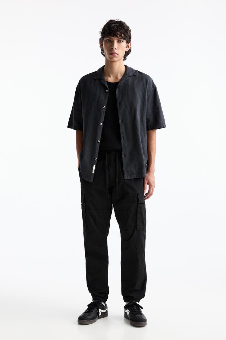 

Брюки-Джоггеры карго Pull And Bear, черный