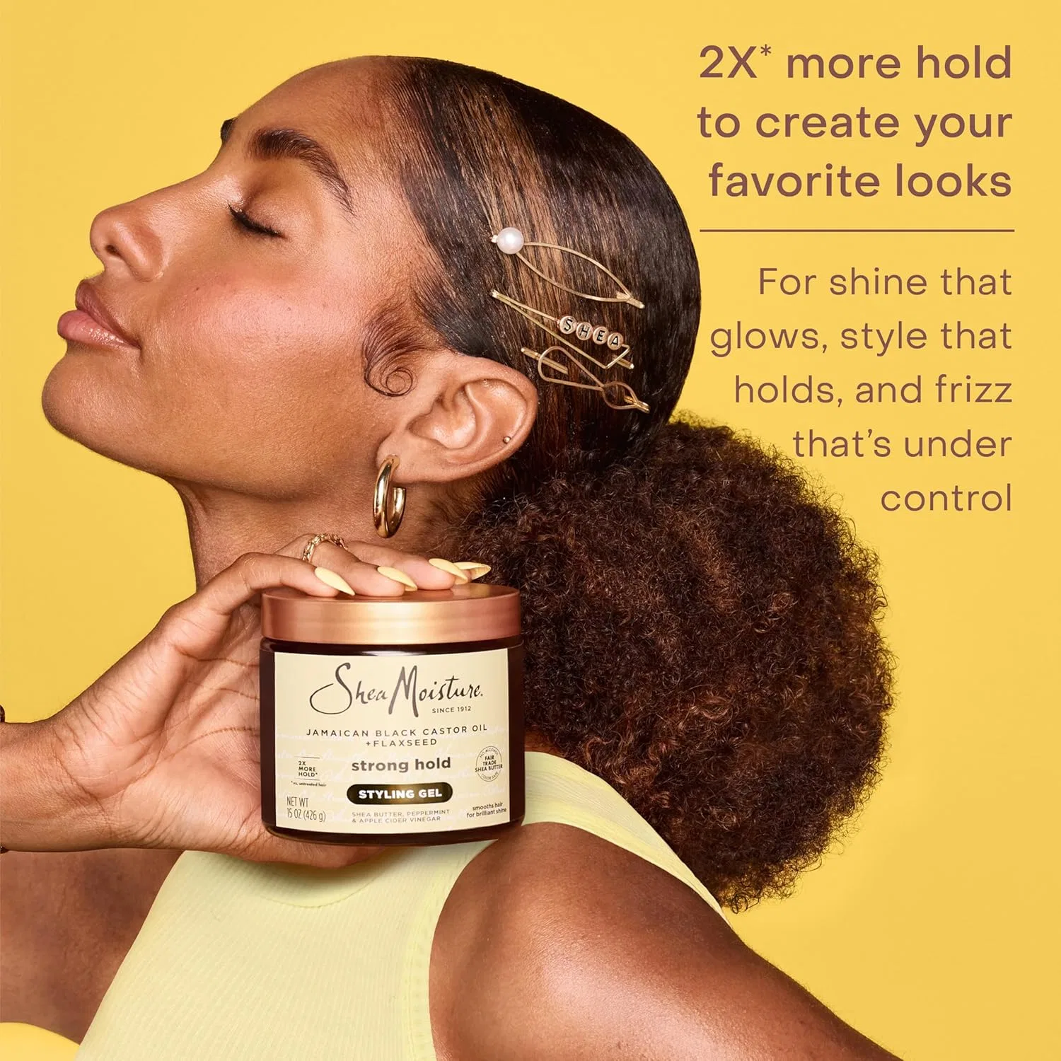 Гель для укладки волос «Jamaican Black Castor Oil and Flaxseed» 15 унций от SheaMoisture Shea Moisture — фото 3