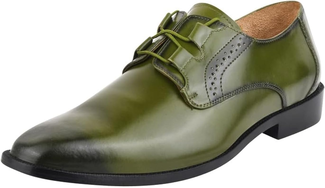 

Мужские туфли LIBERTYZENO с принтом страуса из натуральной кожи с шнуровкой, оксфорды, для взрослых, к Рождеству, Olive