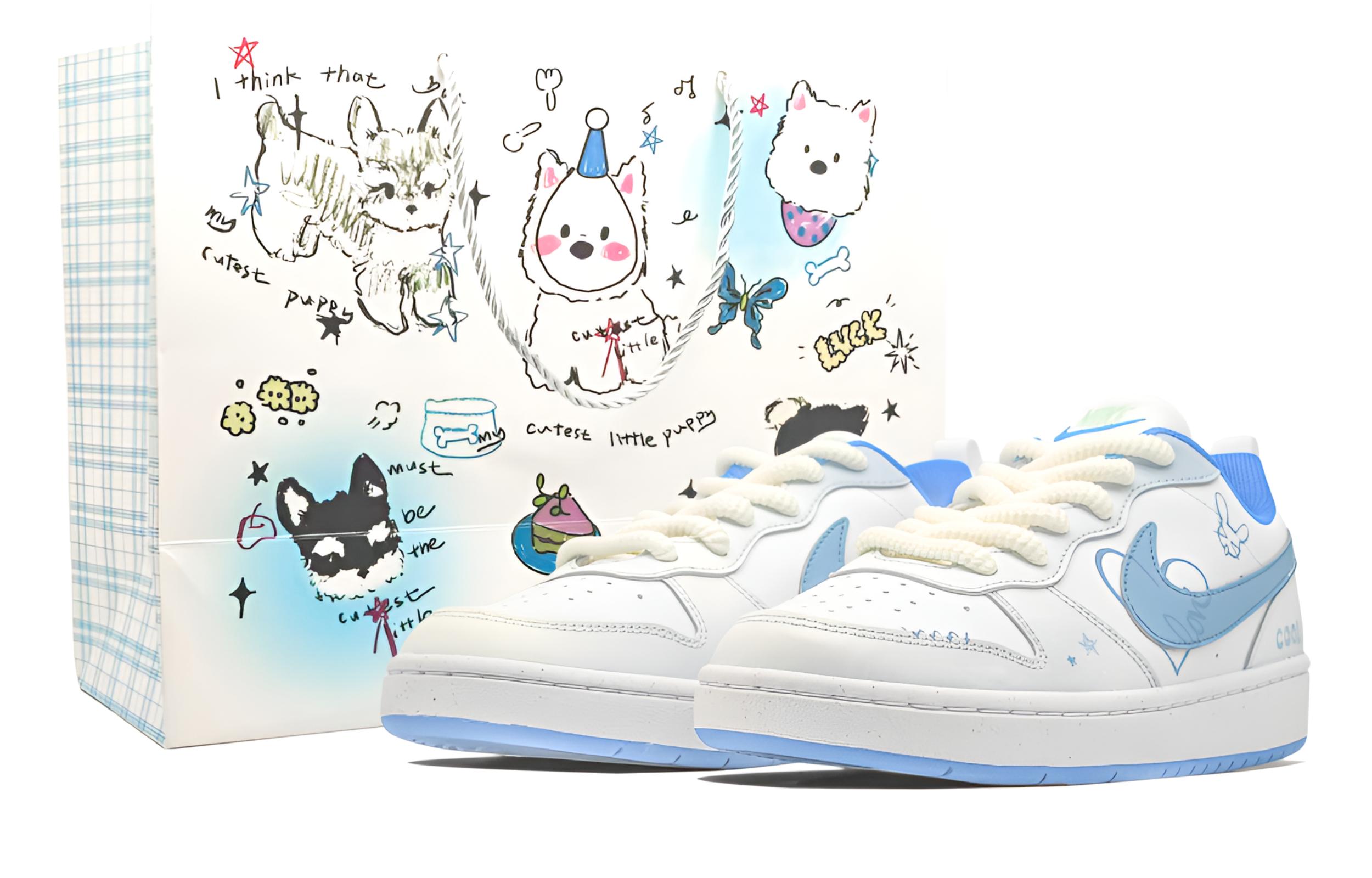 

Детские скейтерские кроссовки Court Borough для младших школьников Nike, светло-голубой