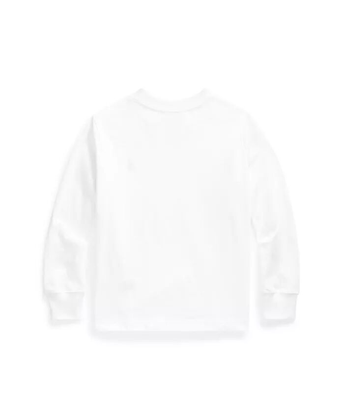 Футболка с длинным рукавом для малышей и маленьких мальчиков Polo Ralph Lauren, белый — фото 2