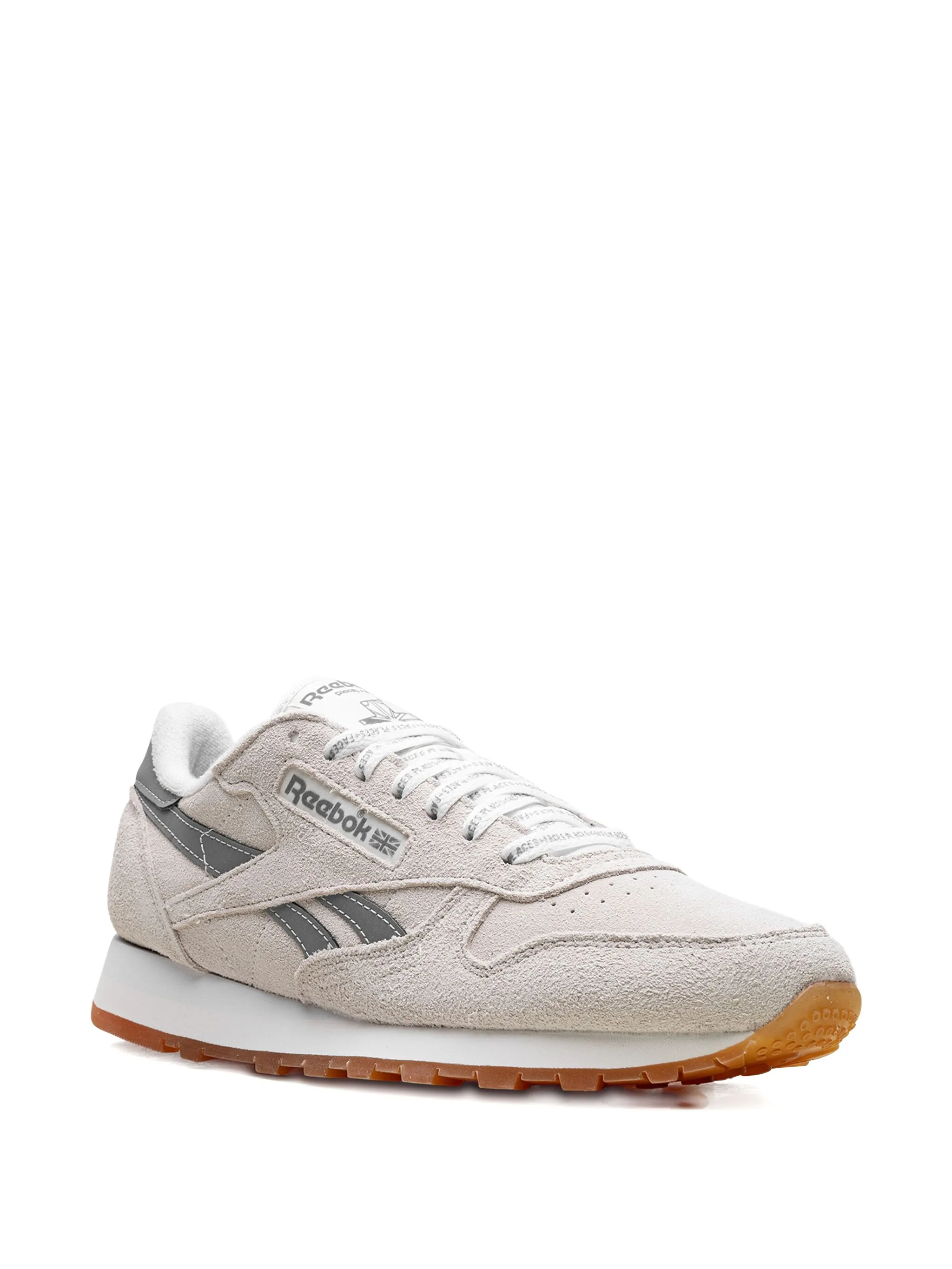 Кроссовки Classic Leather Chalk/Silver/White из коллаборации с Places + Faces Reebok, светло-бежевый — фото 2