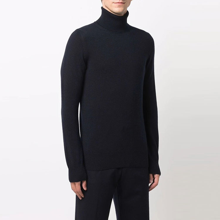 Свитер водолазка из чистого кашемира EMPORIO ARMANI, темно-синий — фото 3