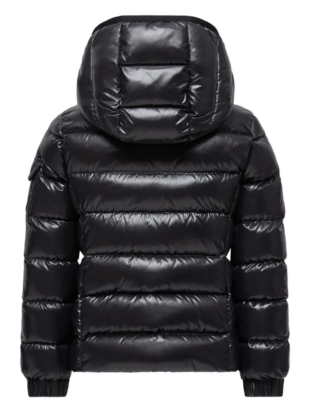 Стеганая куртка с капюшоном Moncler Enfant, черный — фото 2