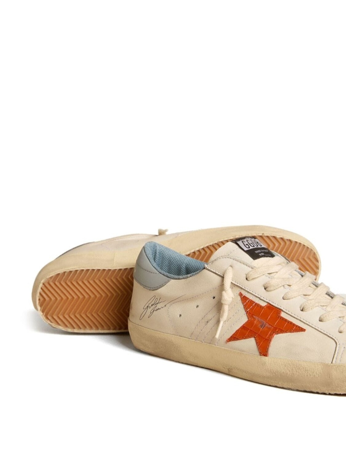 Golden Goose кроссовки Super-Star с эффектом потертости, белый — фото 3