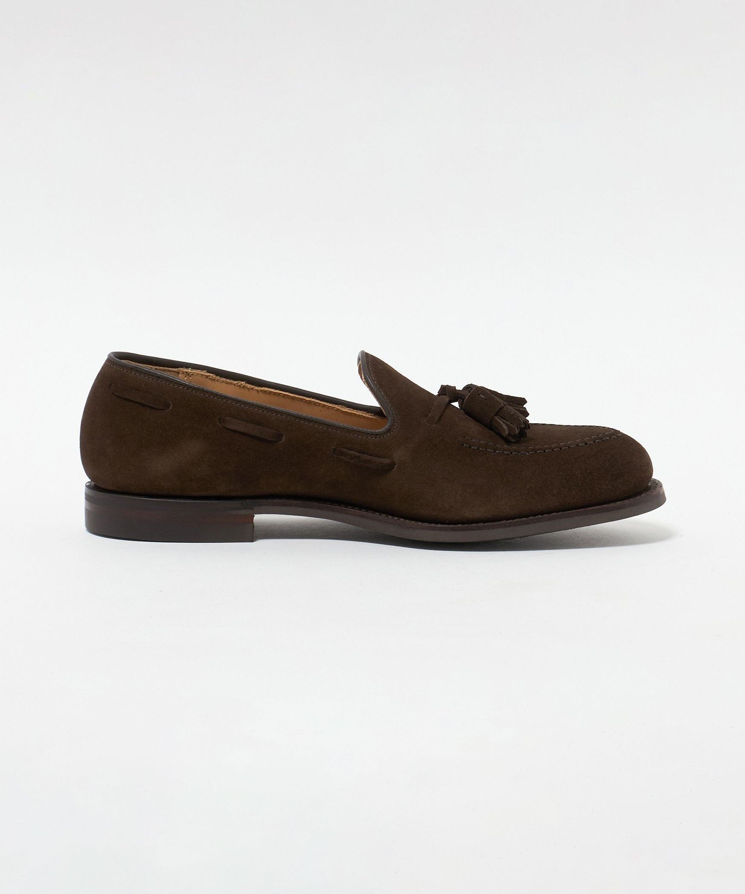 Лоферы CROCKETT & JONES CAVENDISH/замша с кисточками United Arrows, DK.BROWN — фото 4
