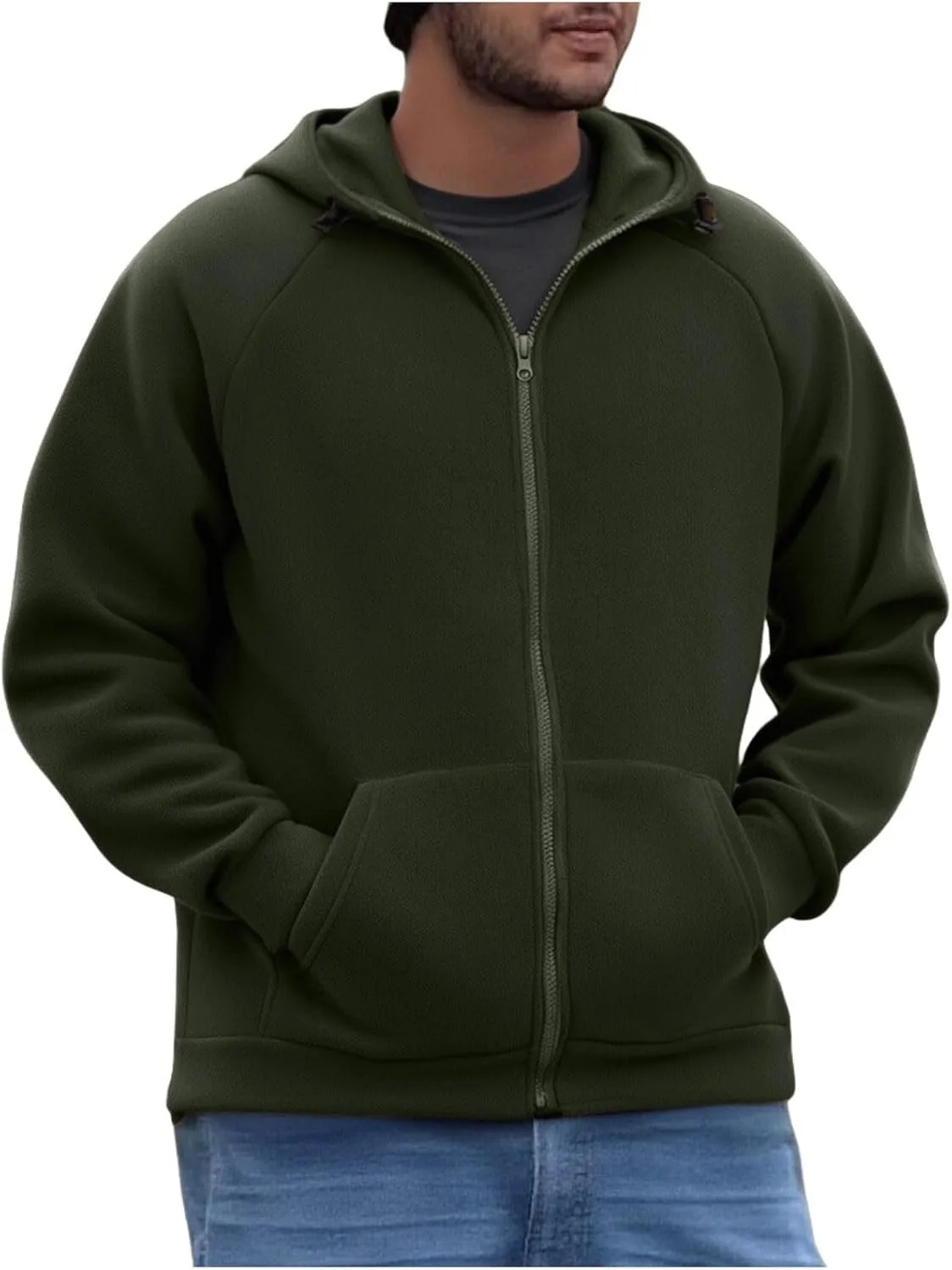 

Мужская худи на молнии с карманами