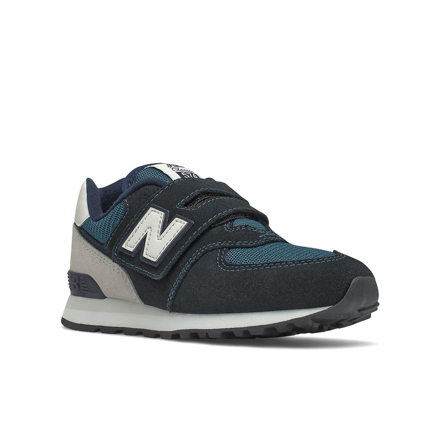 Беговые кроссовки New Balance 574 Low Cut K Black/Blue, синий — фото 2