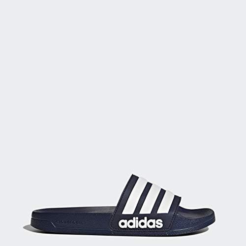 Мужские шлепанцы для душа Adidas Adilette, белый/синий — фото 2