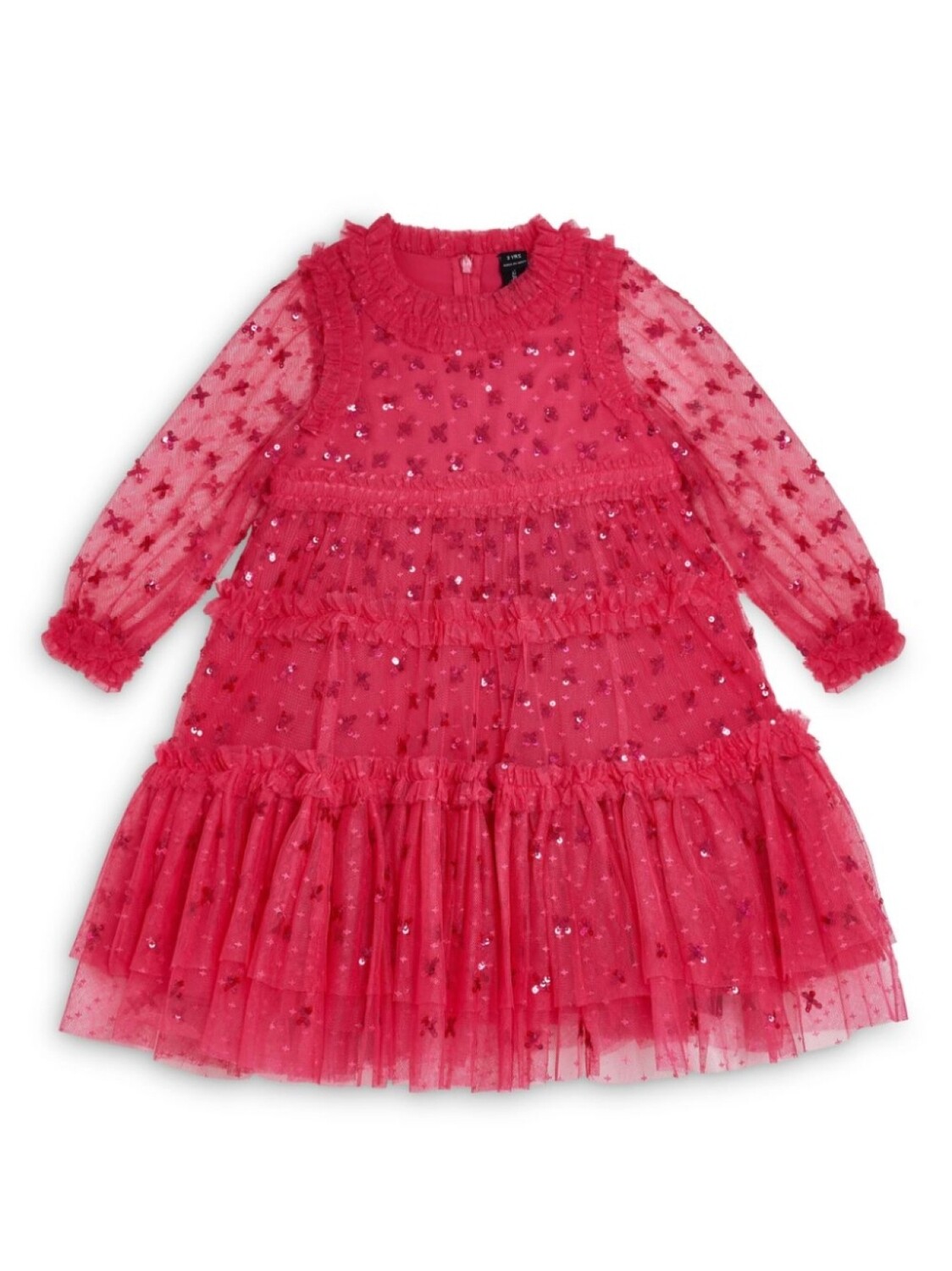 

NEEDLE & THREAD KIDS платье Sequin Kisses из тюля, розовый