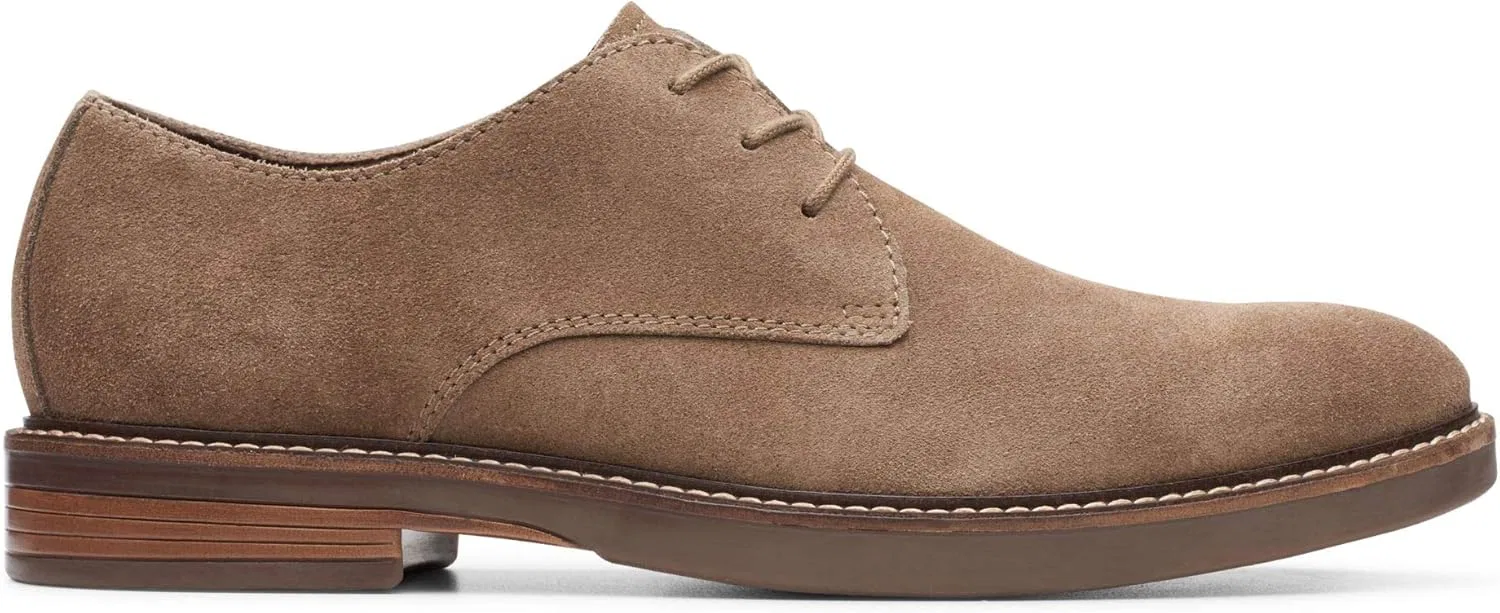 Мужские туфли Clarks Paulson Plain Oxford, Green Olive Suede Olive Suede