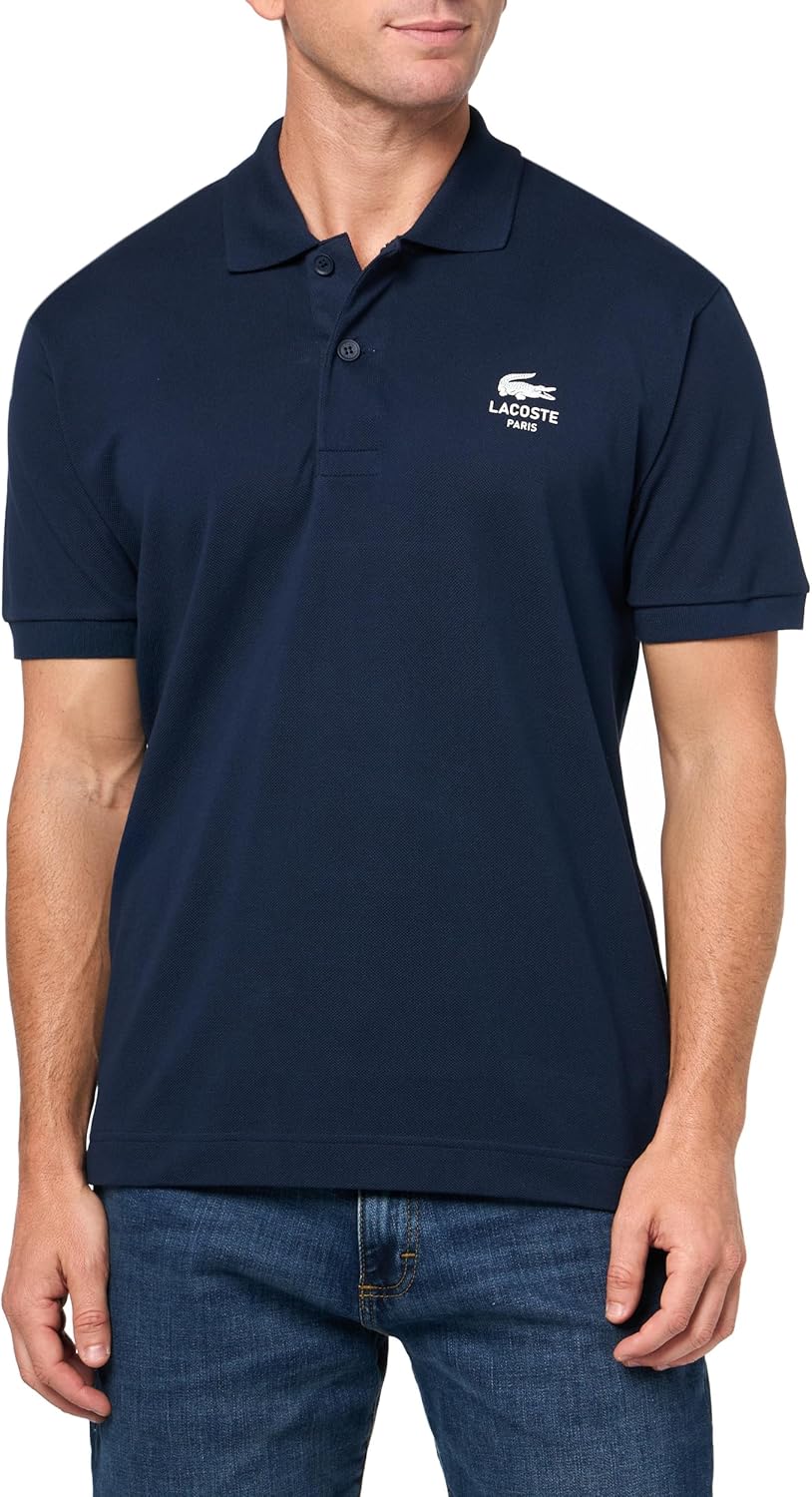

Lacoste мужская оригинальная L.12.12 поло с коротким рукавом классического кроя и логотипом на груди, Navy Blue, Синий, Lacoste мужская оригинальная L.12.12 поло с коротким рукавом классического кроя и логотипом на груди, Navy Blue