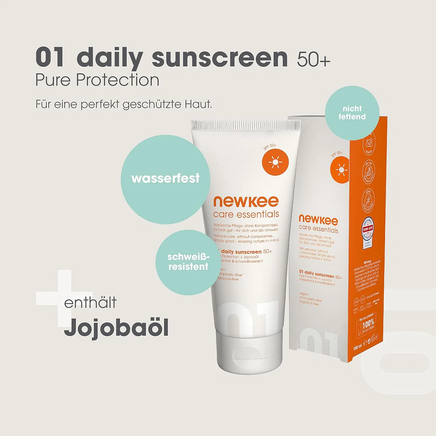 Солнцезащитный крем SPF 50+ от newkee 100 мл Newkee — фото 3