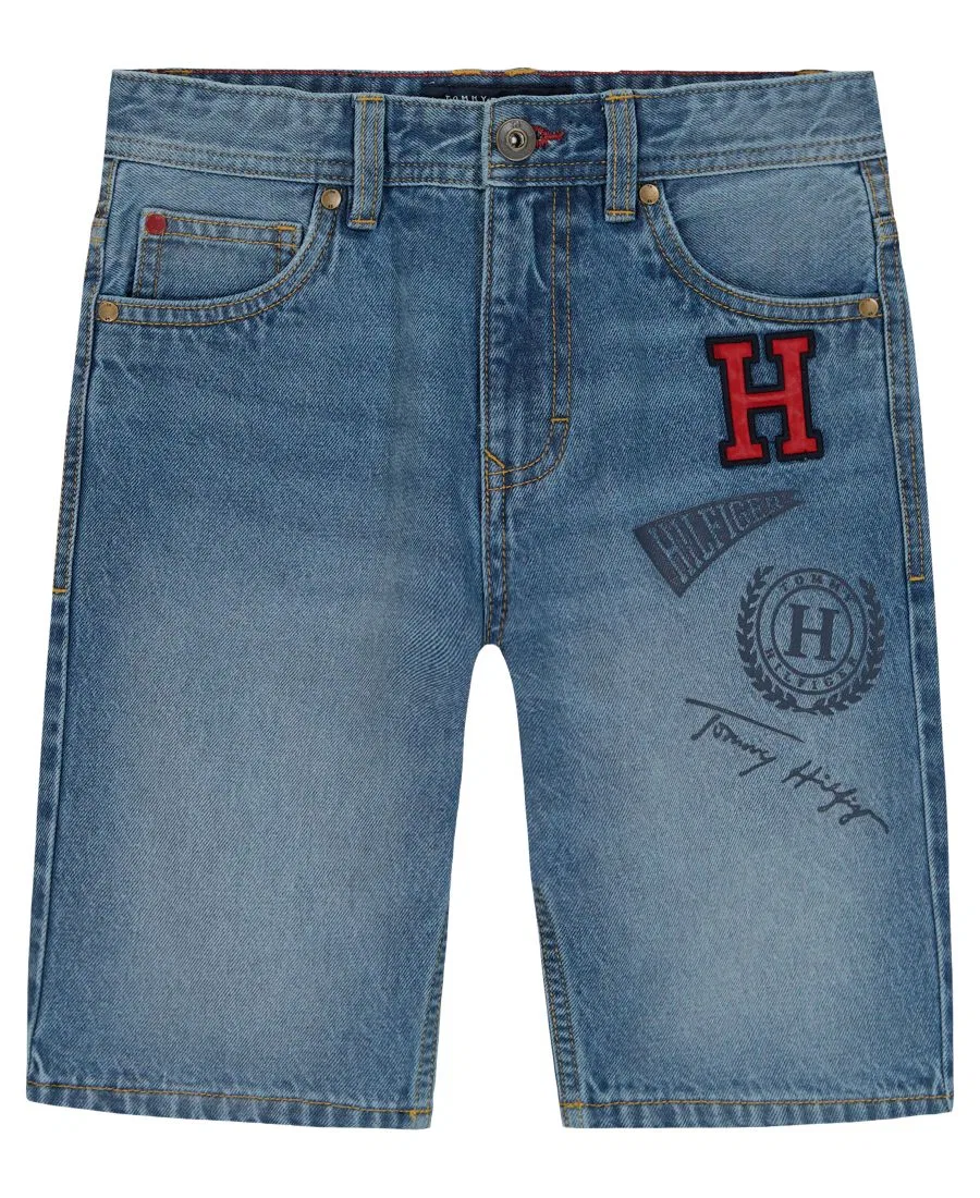 Детские джинсовые шорты стандартного кроя, размер 2T-7 Tommy Hilfiger — фото 4