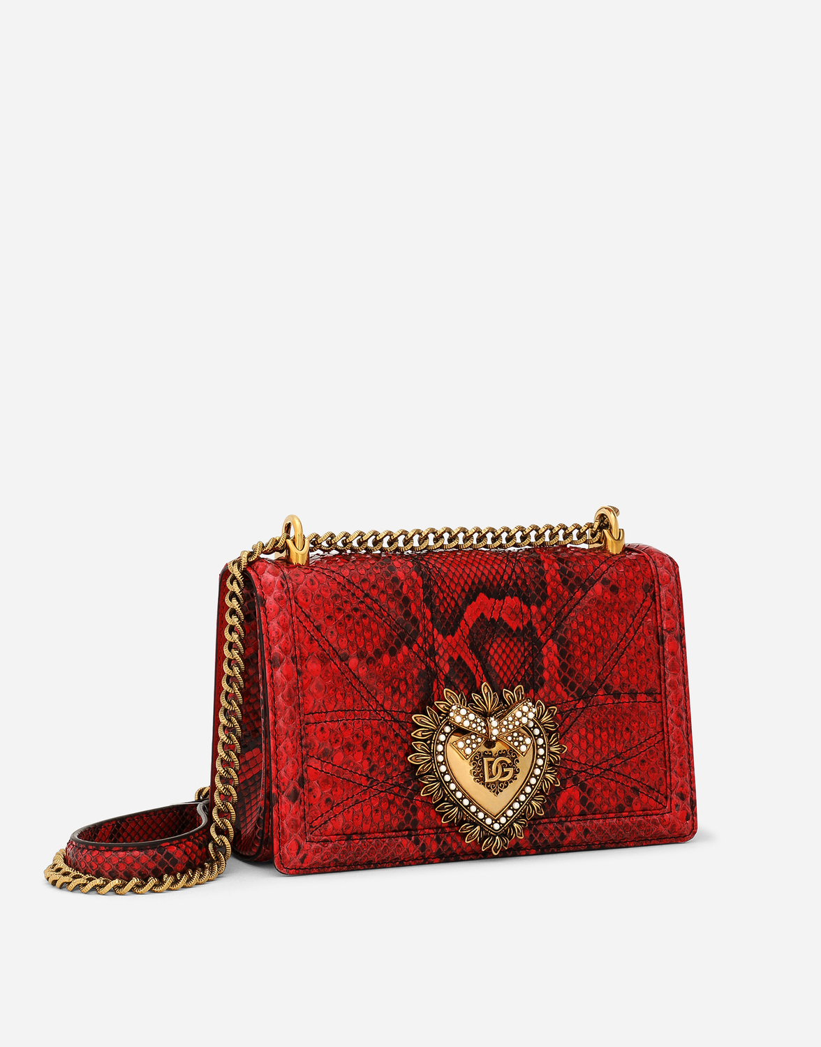 Сумка через плечо devotion среднего размера Dolce & Gabbana, красный — фото 3