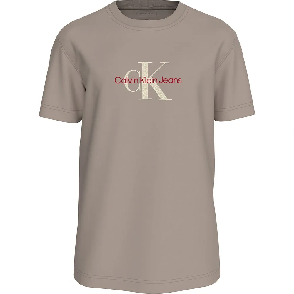

Футболка Calvin Klein Jeans Distressed Monologo, бежевый