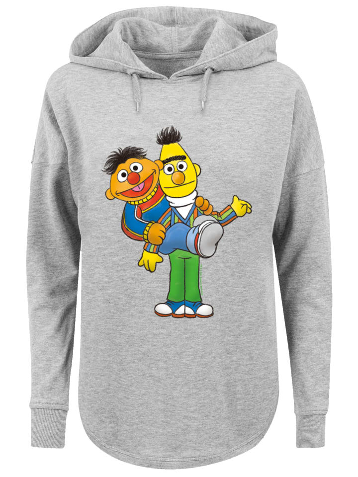 

Пуловер F4NT4STIC Oversized Hoodie Sesamstraße Ernie & Bert, серый