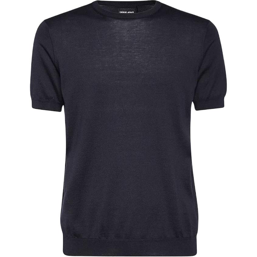 

Футболка-водолазка с коротким рукавом GIORGIO ARMANI, синий